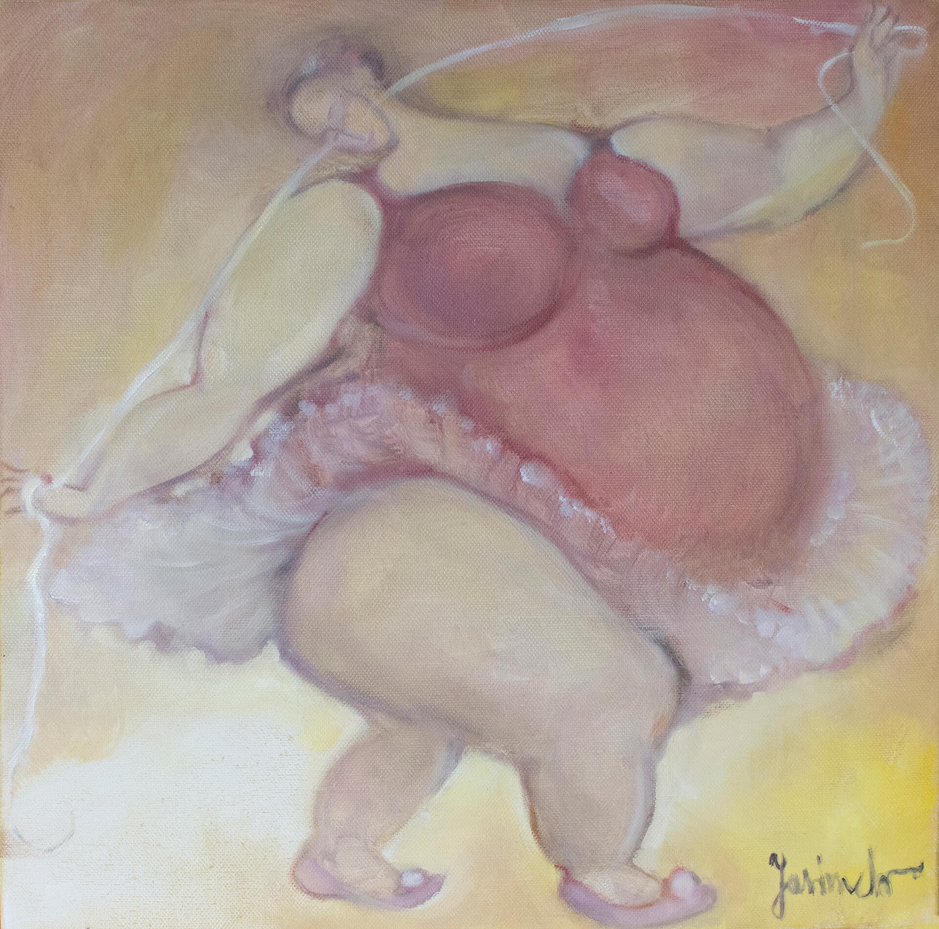 Ballerina. 40x40 cm. Oil on canvas. 