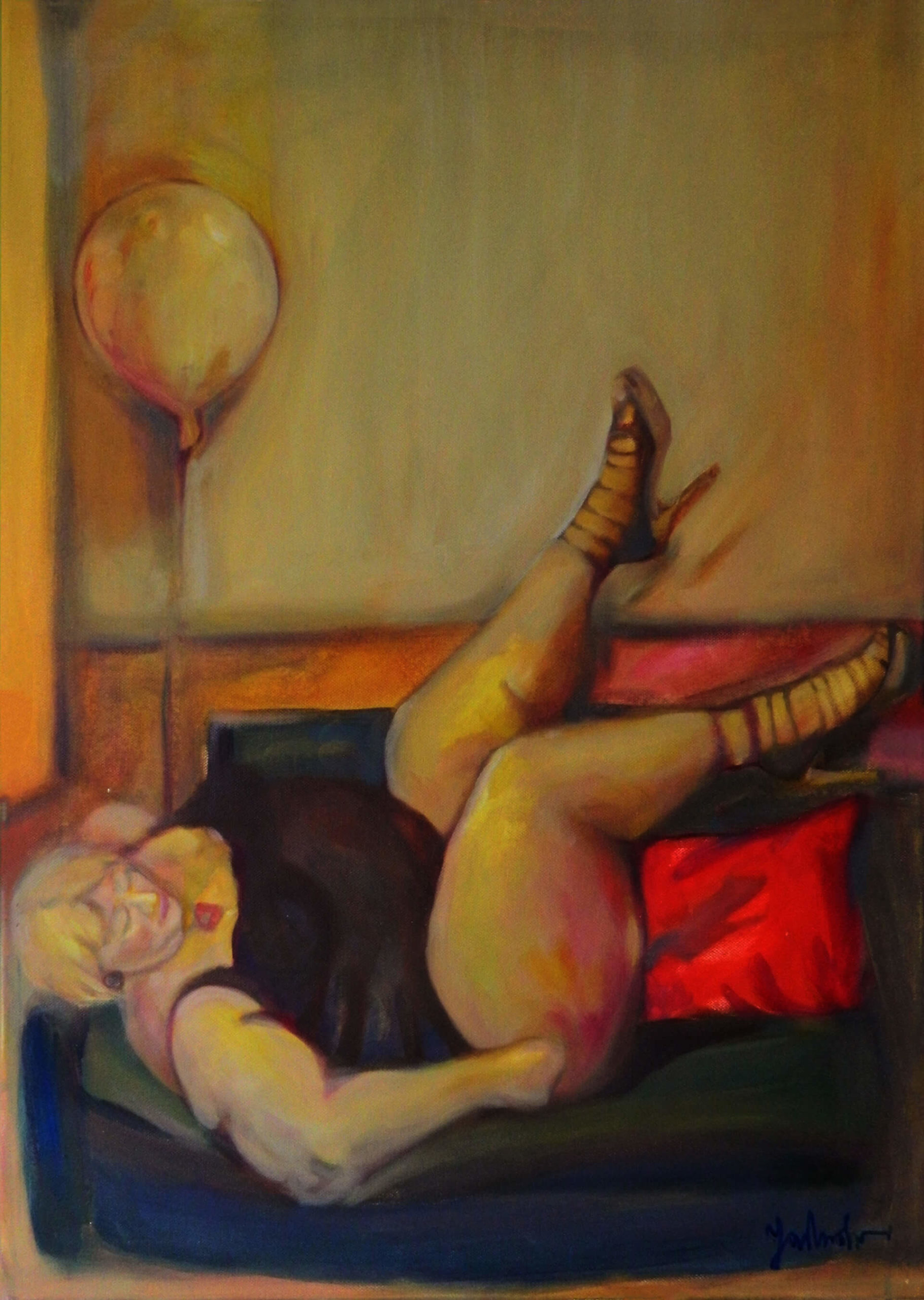 Yellow balloon. 60x80 cm. Oil on canvas. Sold
