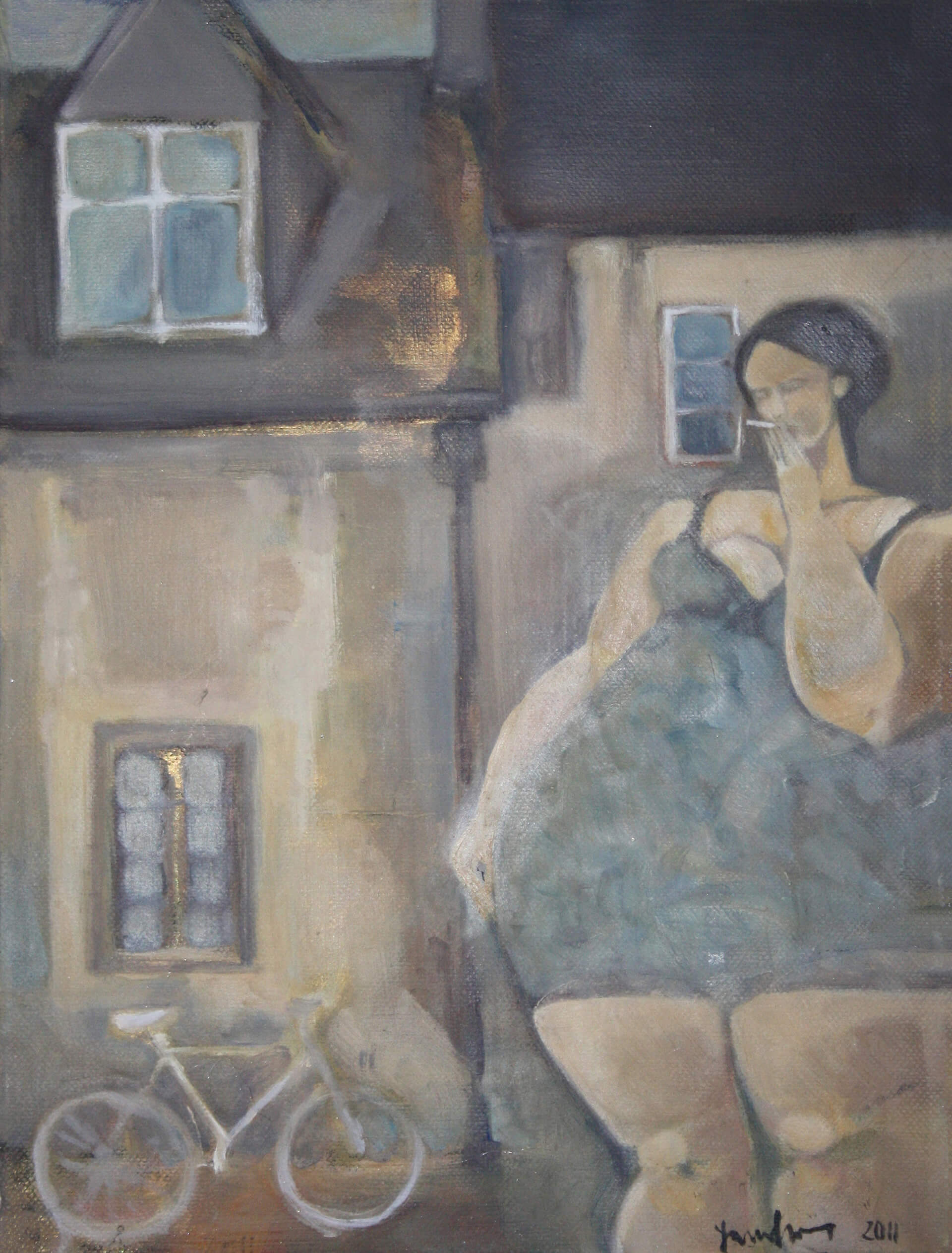 Lady in Oxford. 40x50 cm. Oil on canvas. Sold