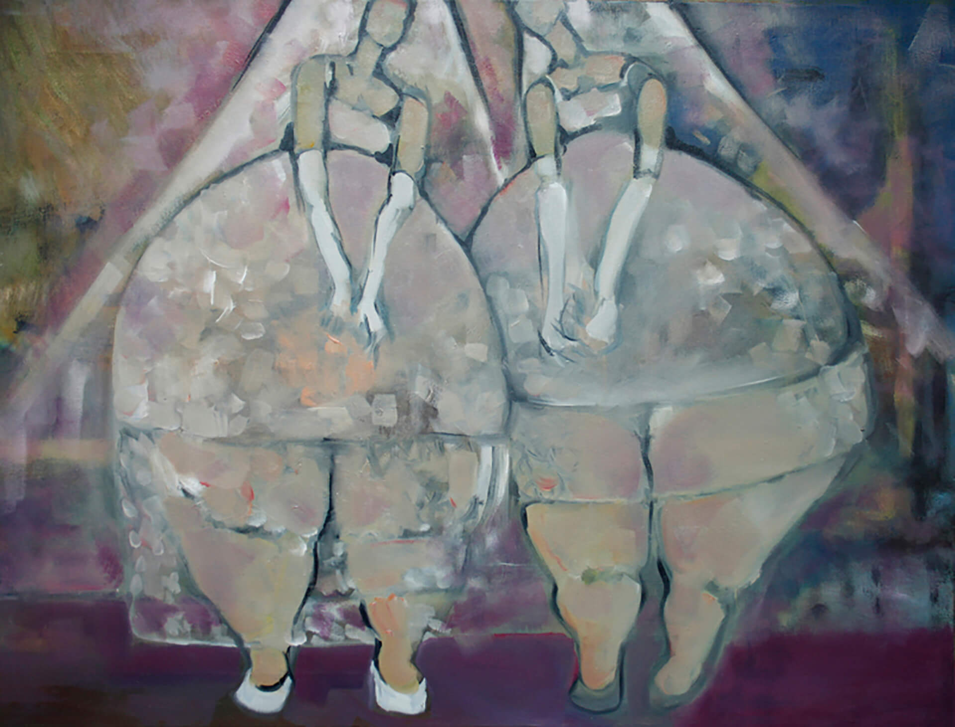 Laura & Greta. 40x60 cm. Oil on canvas. Sold